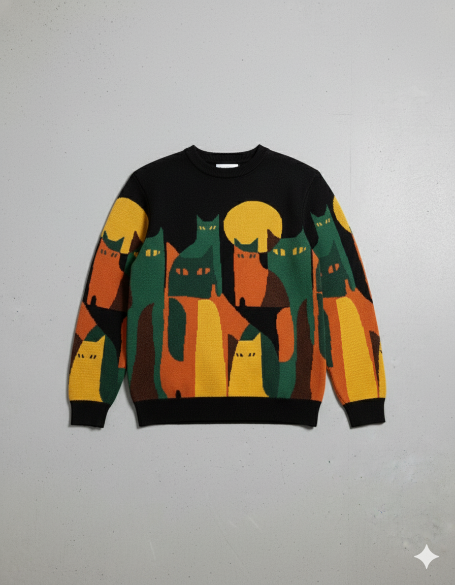 Moderner Herrenpullover mit Print | Lässig & Stylisch | Herbst/Winter