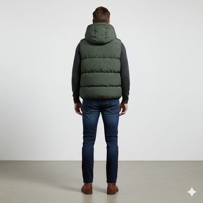 Herren Steppweste mit Kapuze | Warm & Bequem | Herbst/Winter