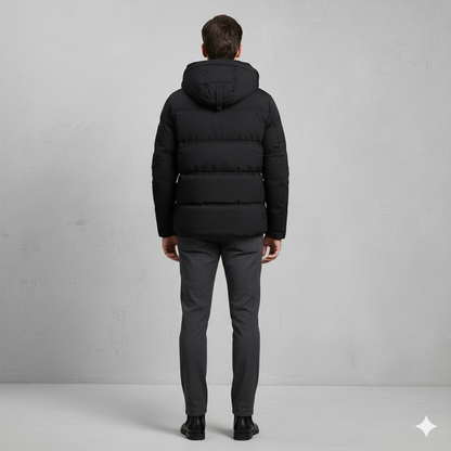 Warme Herren Daunenjacke mit Kapuze | Winter | Slim Fit