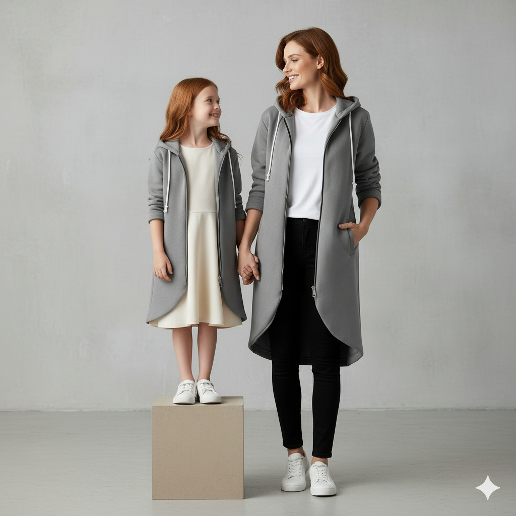 Damen Sweatjacke mit Kapuze & Reißverschluss | Herbst/Winter