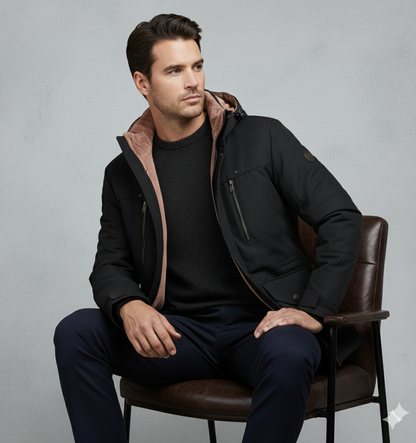 Warmer Herren Wintermantel mit Kapuze | Dick & Funktional
