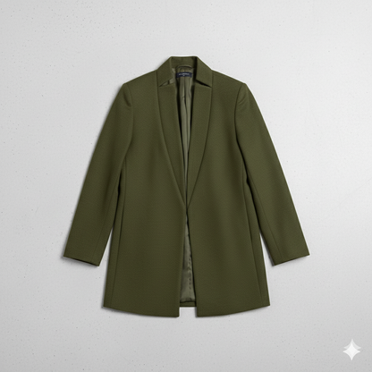 Damen Wollmantel mit Stehkragen | Schmaler Schnitt & Elegant | Herbst/Winter