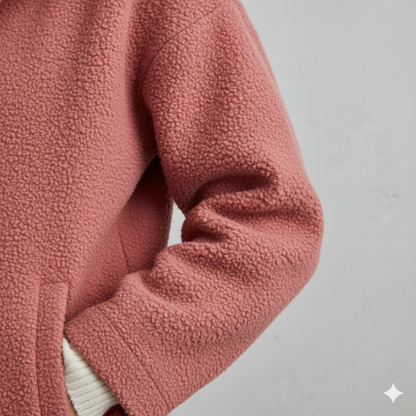 Warmer Damen Mantel aus Teddyfleece | Kuschelig & Elegant für Winter