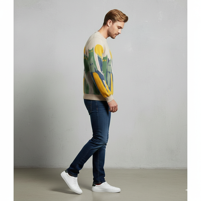 Moderner Herrenpullover mit Print | Lässig & Stylisch | Herbst/Winter