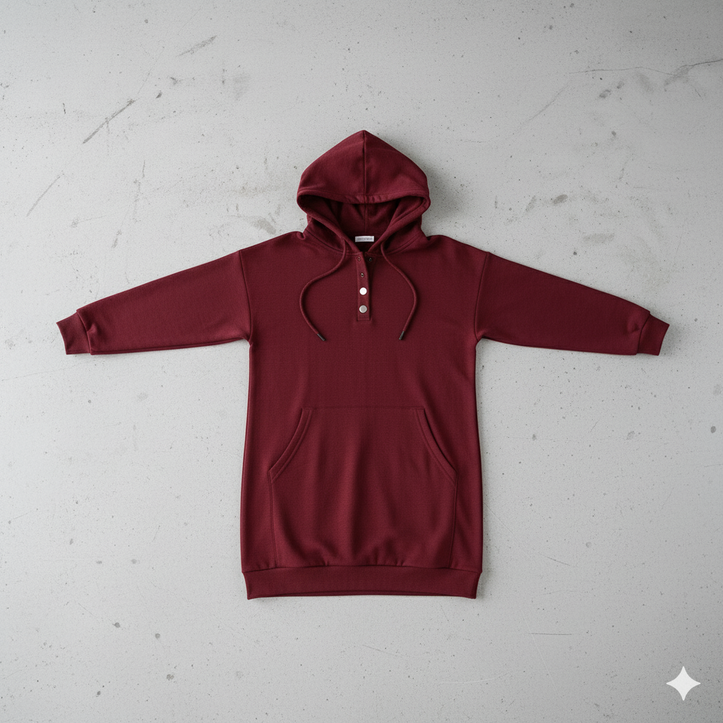 Lässiges Damen Hoodie mit Knopfleist
