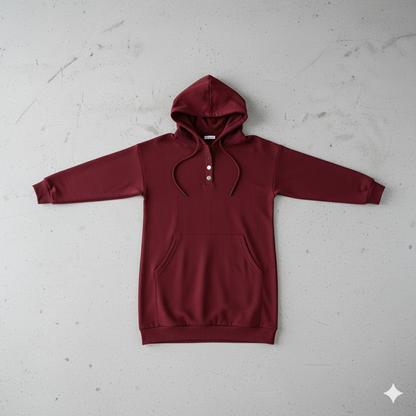 Lässiges Damen Hoodie mit Knopfleist