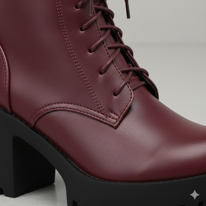 Damen Winter Stiefeletten mit Absatz | Warm Gefüttert & Vegan