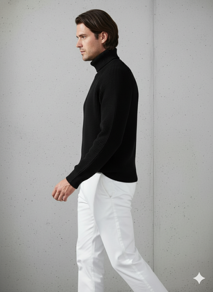 Herren Strickpullover mit Rollkragen | Warm & Elegant | Winter