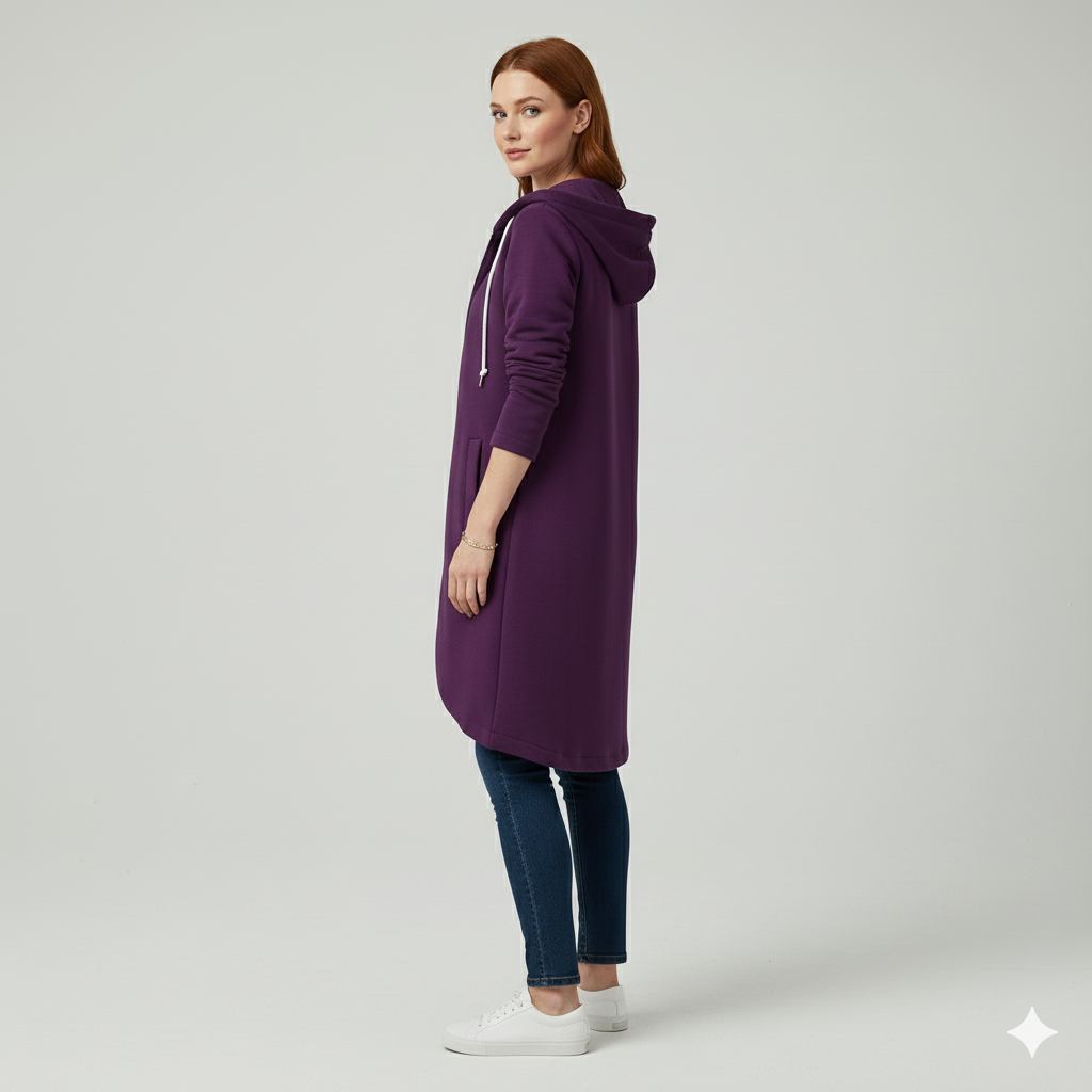 Damen Sweatjacke mit Kapuze & Reißverschluss | Herbst/Winter