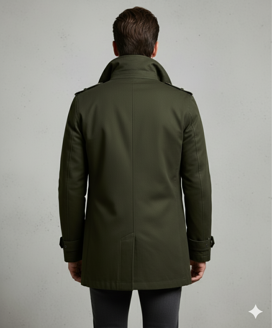 Eleganter Herren Trenchcoat mit Reverskragen | Herbst Übergang