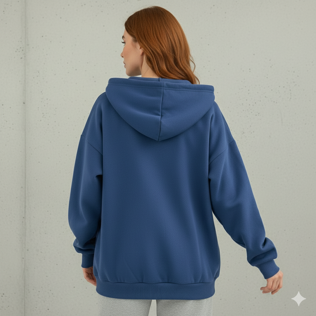 Kurz geschnittener Damen Hoodie mit Reißverschluss