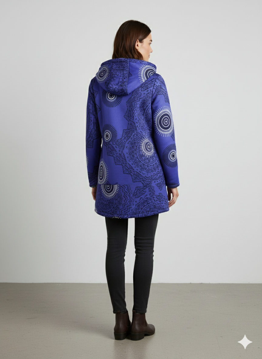 Damen Fleecejacke mit Kapuze | Plüsch & Kuschelig | Herbst/Winter