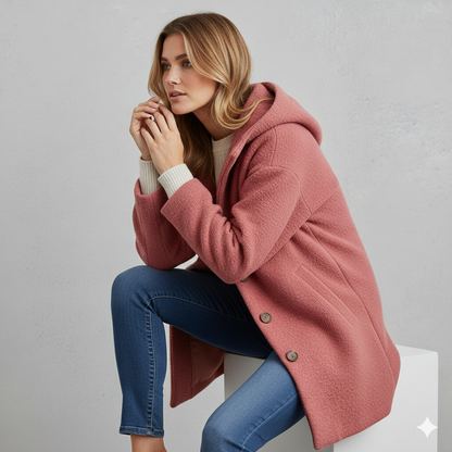 Warmer Damen Mantel aus Teddyfleece | Kuschelig & Elegant für Winter