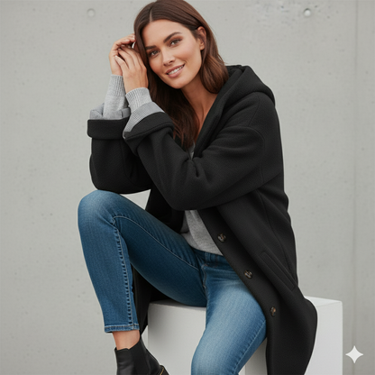 Warmer Damen Mantel aus Teddyfleece | Kuschelig & Elegant für Winter
