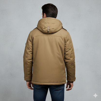 Warmer Herren Wintermantel mit Kapuze | Dick & Funktional