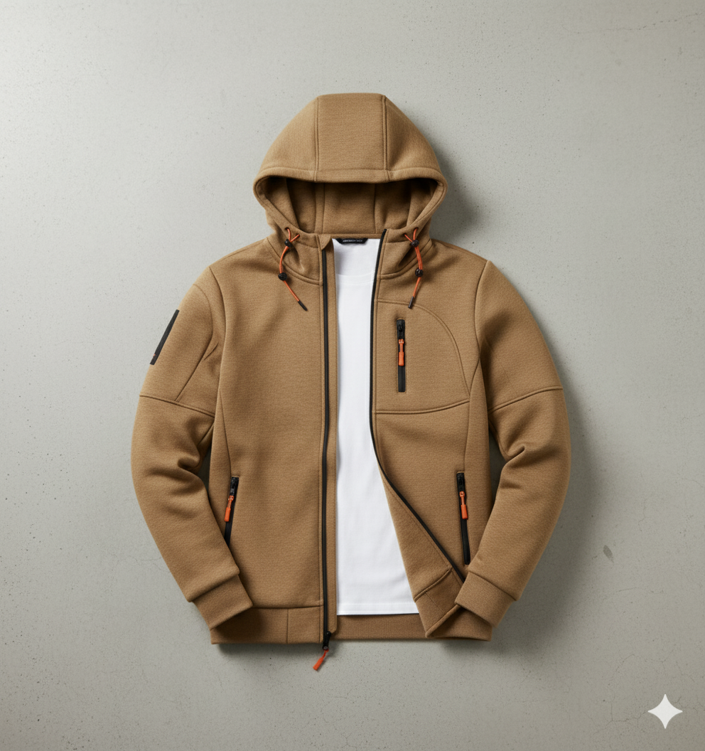 Fleecejacke für Herren mit Kapuze | Warm & Bequem | Herbst