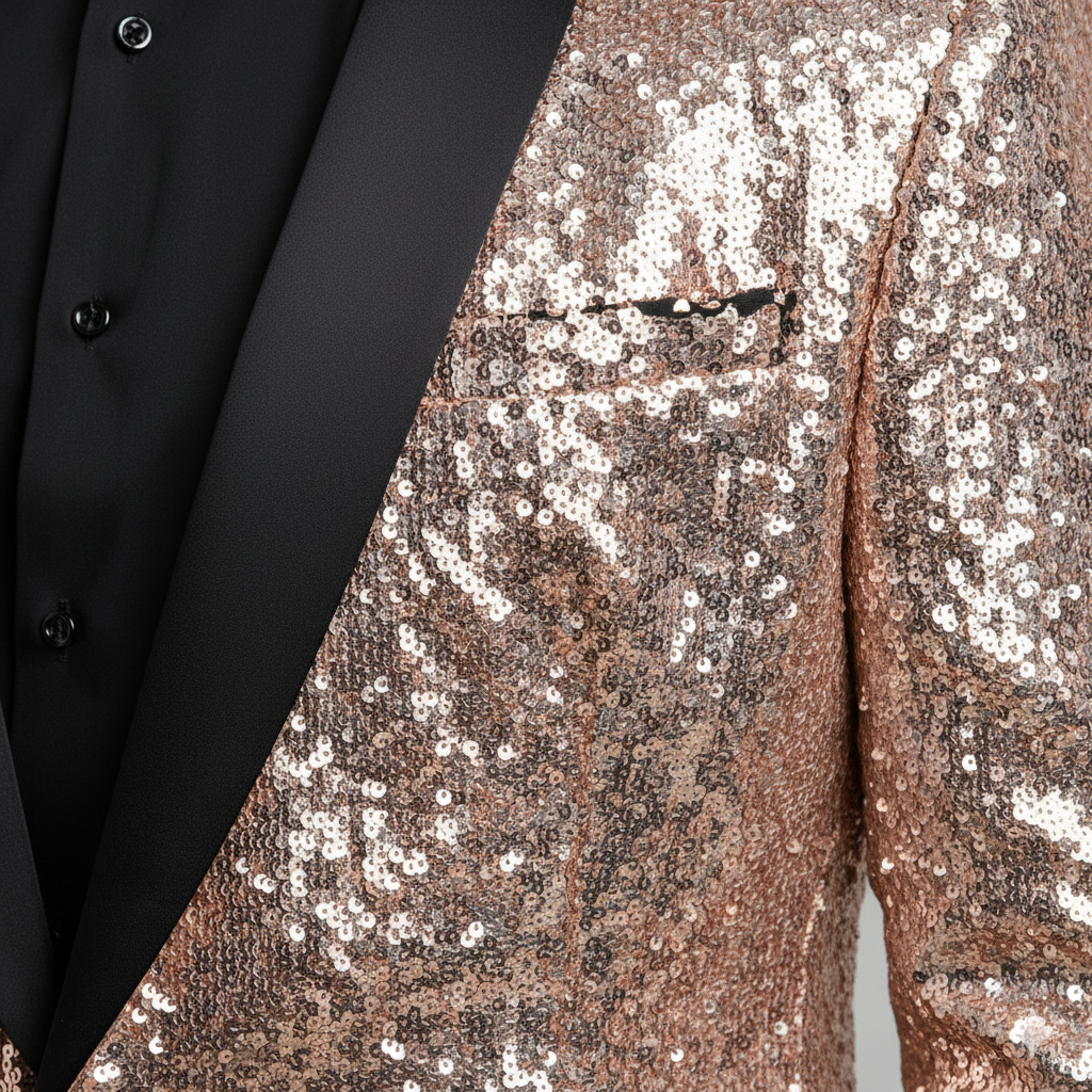 Herren Sakko mit Pailletten | Festlich & Elegant | Slim Fit
