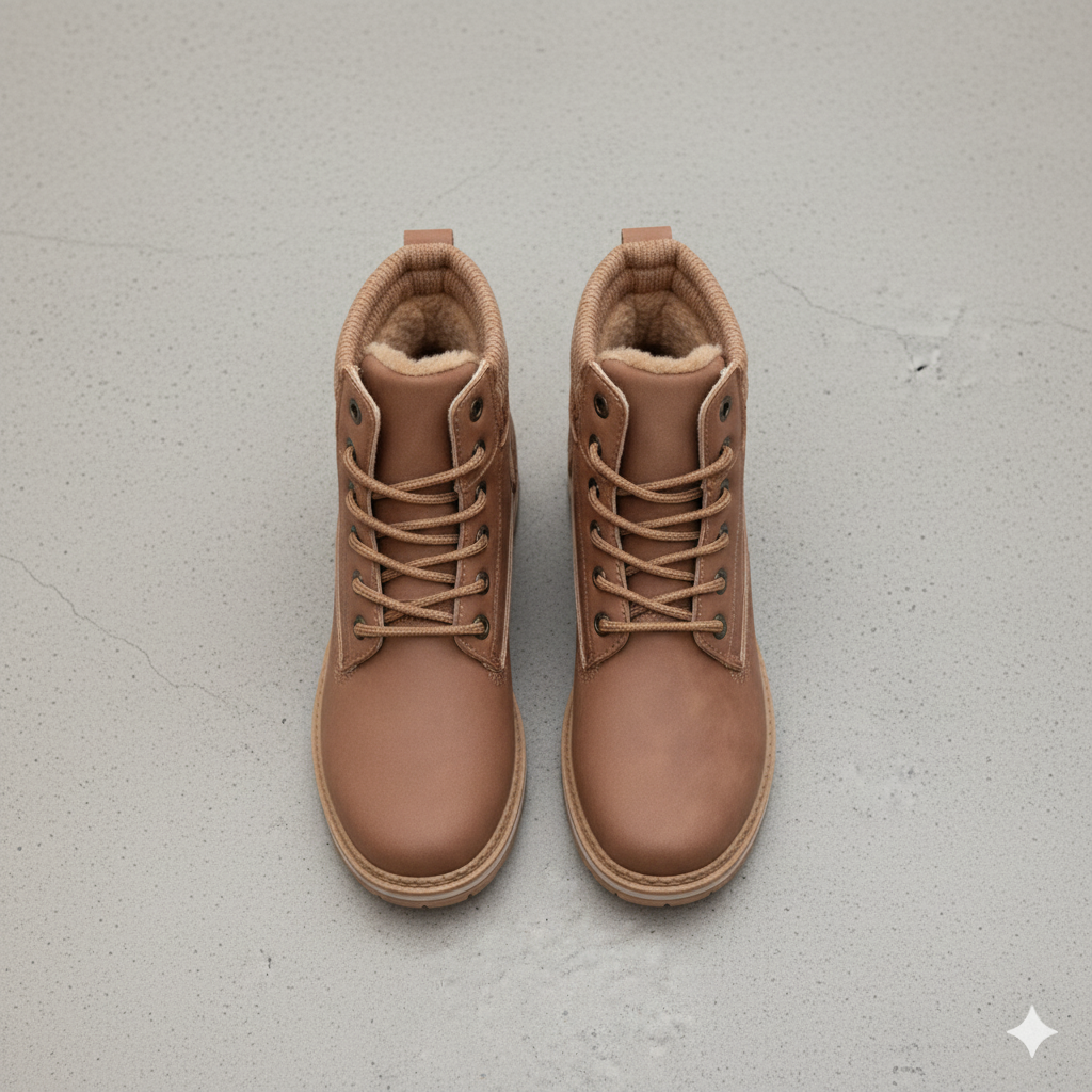 Damen Winterstiefel mit Fellfutter | Warme Schnür-Boots