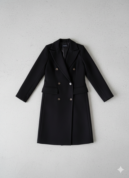 Damen Mantel mit Reverskragen | Doppelreihig & Elegant | Herbst/Winter