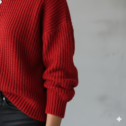 Locker gestrickter Damenpullover | Oversize & Freizeit