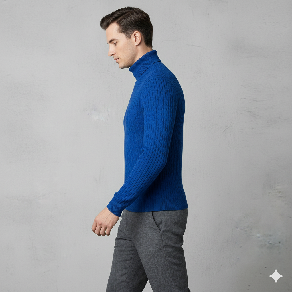 Feiner Herren Strickpullover mit Rollkragen