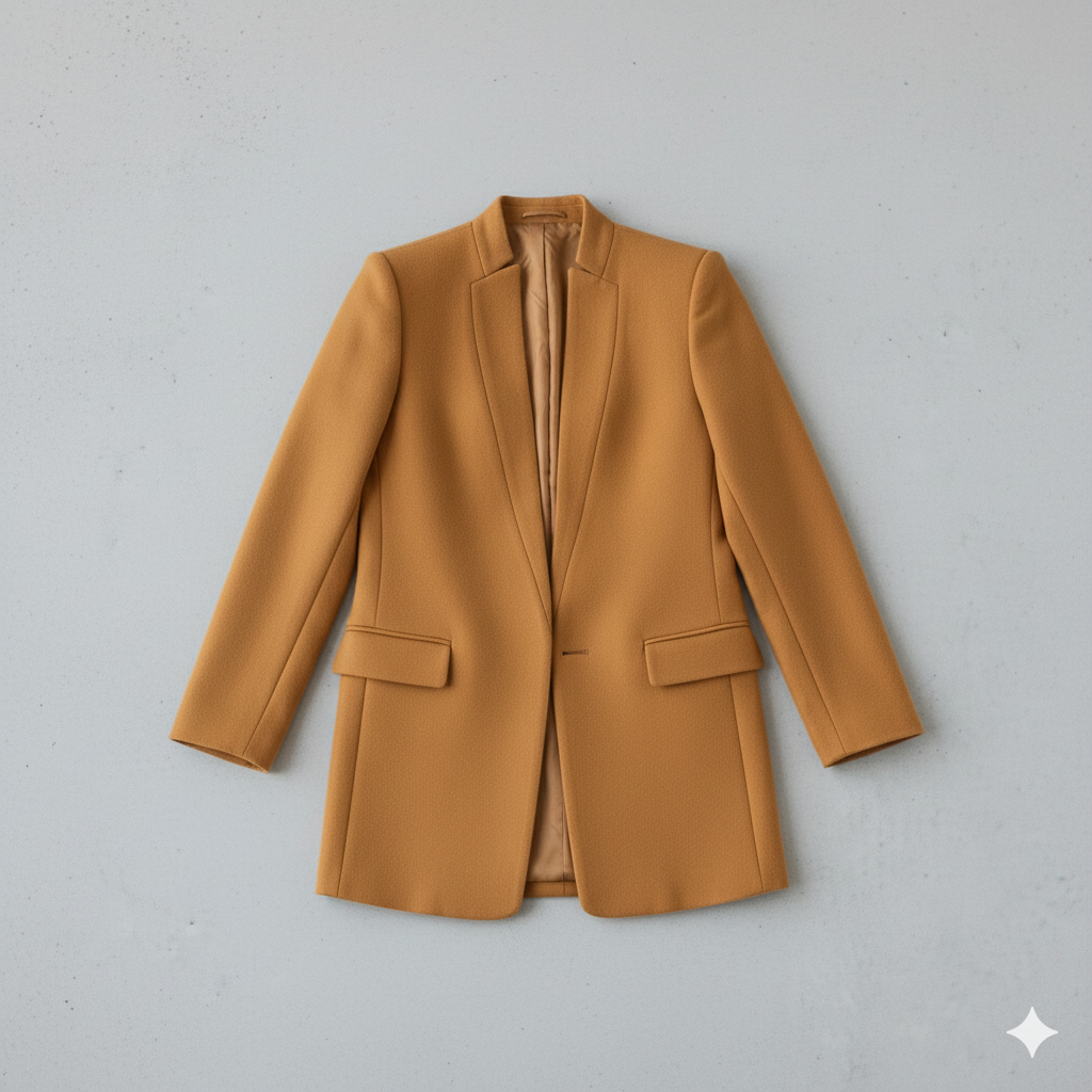 Damen Wollmantel mit Stehkragen | Schmaler Schnitt & Elegant | Herbst/Winter
