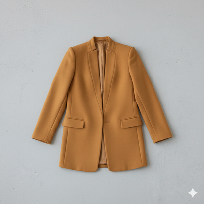 Damen Wollmantel mit Stehkragen | Schmaler Schnitt & Elegant | Herbst/Winter