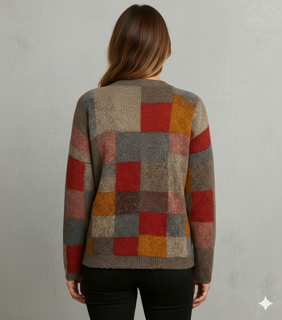 Damen Strickjacke mit abstraktem Print | Herbst/Winter | Stylisch