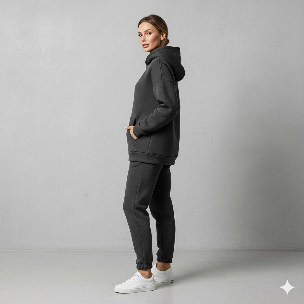 Warmer Damen Hoodie Zweiteiler | Bequem für Herbst & Winter