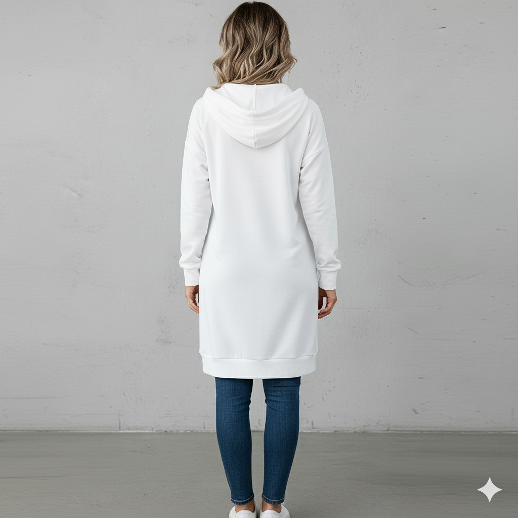 Lässiges Damen Hoodie mit Knopfleist