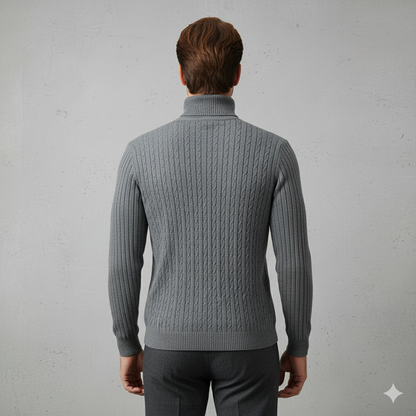 Feiner Herren Strickpullover mit Rollkragen