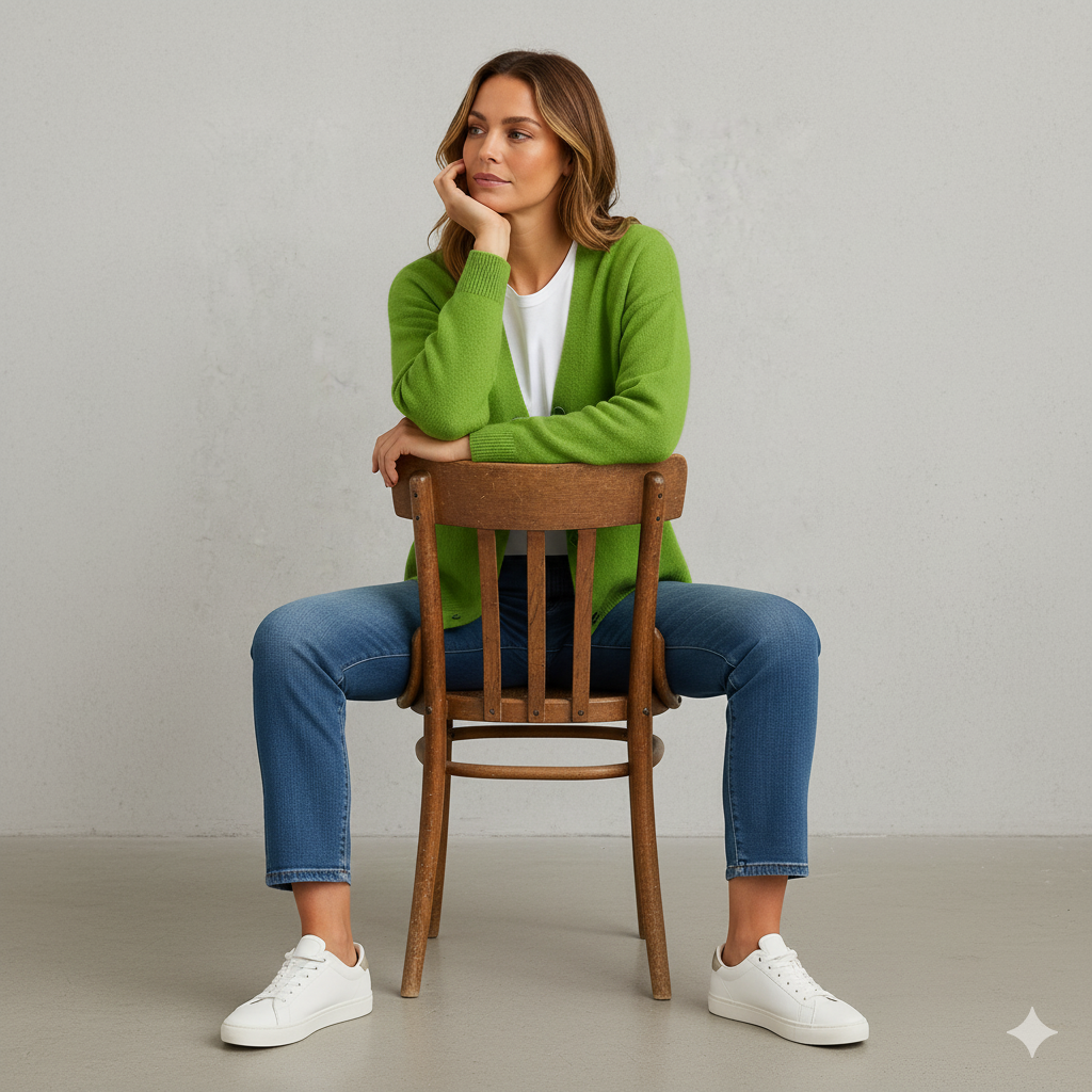 Damen Strickjacke mit V-Ausschnitt | Herbst & Übergang