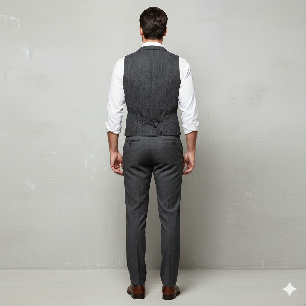 Herren Weste mit Fischgrätenmuster | Elegant & Modern | Herbst/Winter