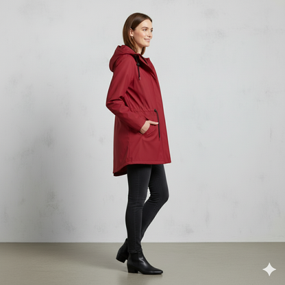 Damen Regenjacke mit Kapuze | Leicht & Wasserdicht | Übergang