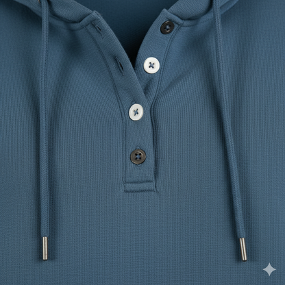Lässiges Damen Hoodie mit Knopfleist