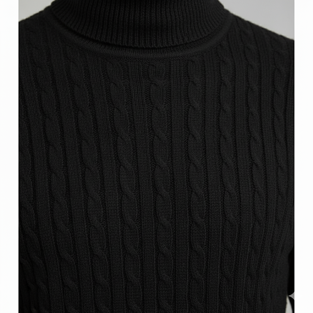 Herren Strickpullover mit Rollkragen | Slim Fit | Winter