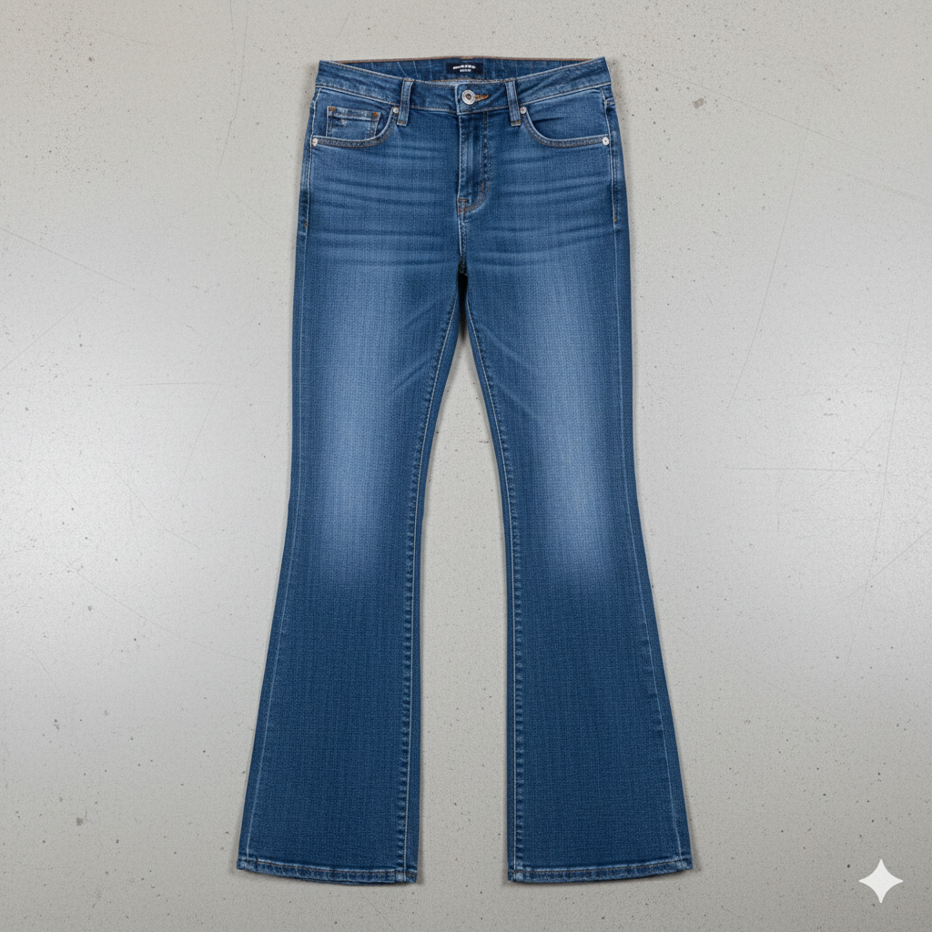 Damen Schlagjeans Low Rise | Retro Fit & Bequem