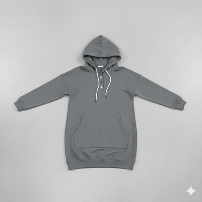 Lässiges Damen Hoodie mit Knopfleist