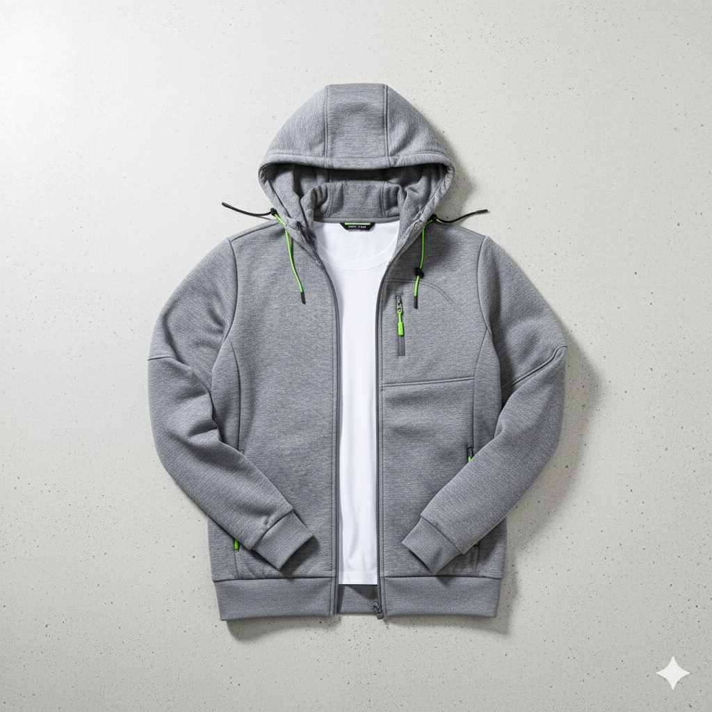 Fleecejacke für Herren mit Kapuze | Warm & Bequem | Herbst