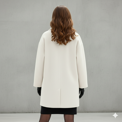 Damen Wollmantel Figurbetont Elegant | Stehkragen | Herbst Winter