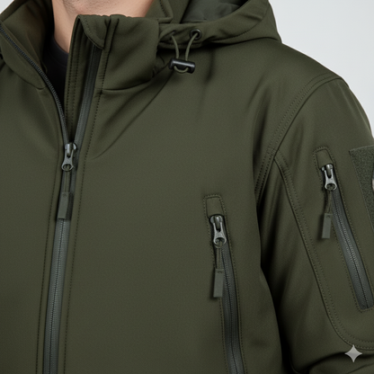 Herren Outdoor Taktikanzug mit Kapuze | Wasserabweisend & Winter