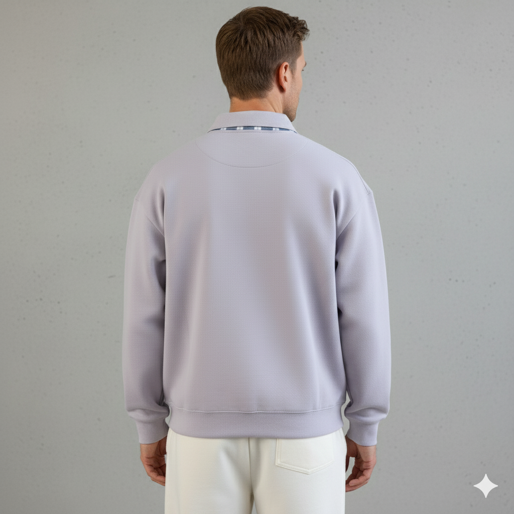 Lässiger Herrenpullover mit Reverskragen | Bequem | Freizeit