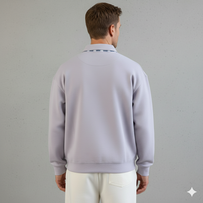 Lässiger Herrenpullover mit Reverskragen | Bequem | Freizeit