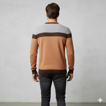 Gemusterter Strickpullover für Herren