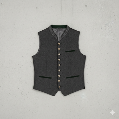 Traditionelle Herren Weste mit Stehkragen | Elegant | Oktoberfest
