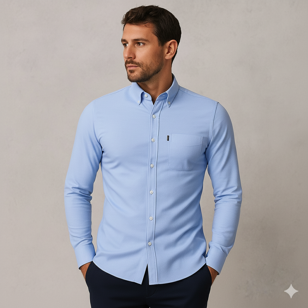 Herren Slim Fit Businesshemd | Atmungsaktiv & Herbst