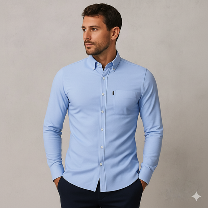 Herren Slim Fit Businesshemd | Atmungsaktiv & Herbst