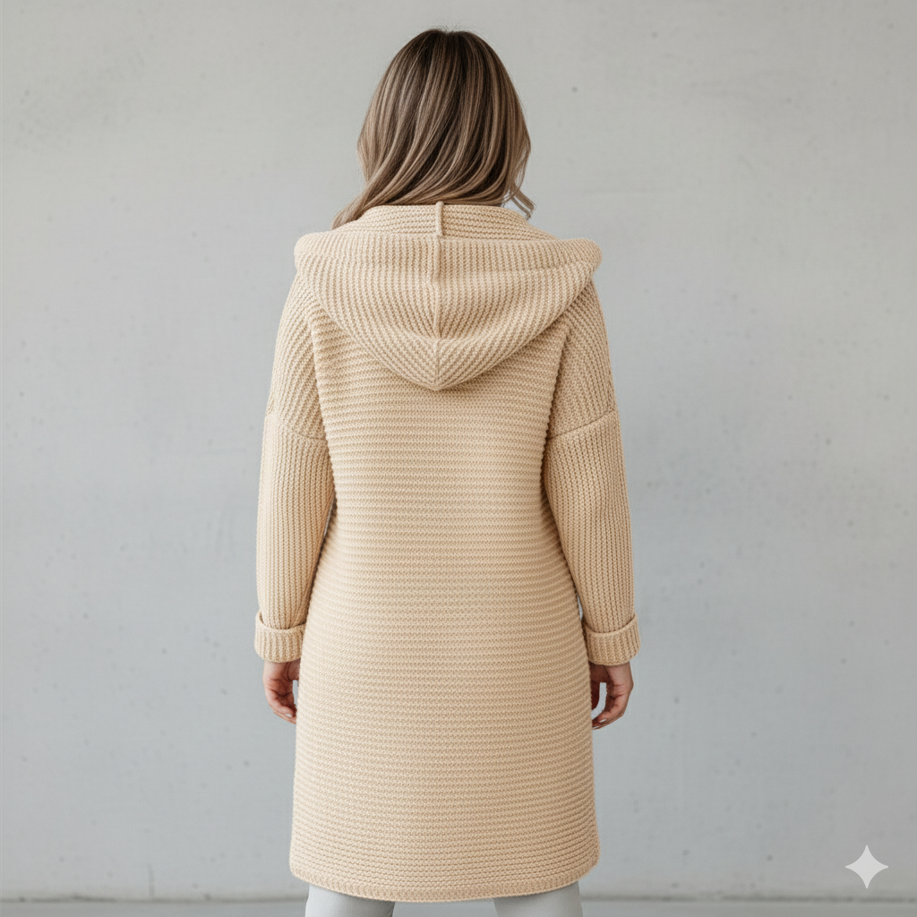 Damen Strickjacke mit Kapuze | Locker & Warm für Herbst Winter