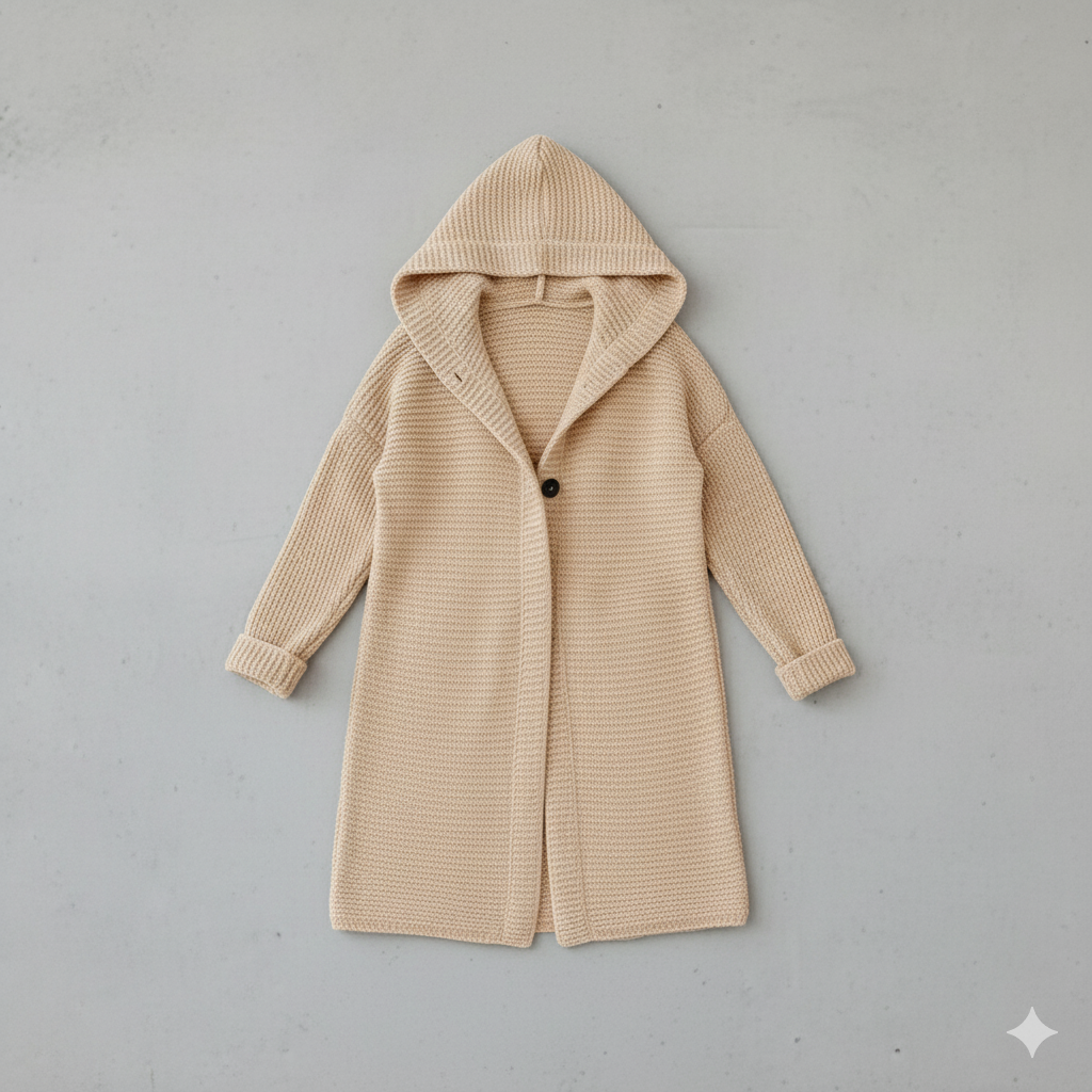 Damen Strickjacke mit Kapuze | Locker & Warm für Herbst Winter