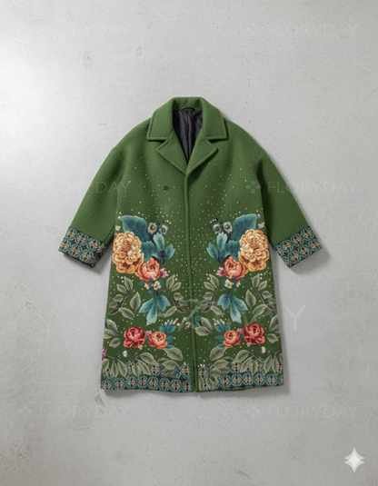 Damen Wollmantel mit Karomuster | Oversize & Warm | Winter